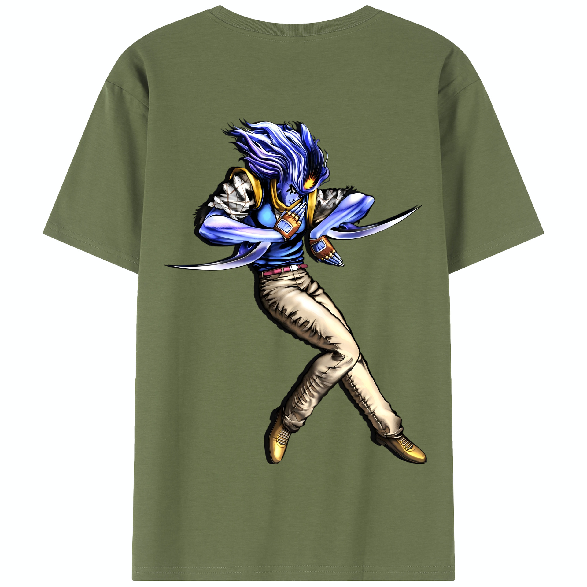 （画像用） ジョジョの奇妙な冒険 JoJo's Bizarre Adventure 綿100％半袖Tシャツ（背面プリント）